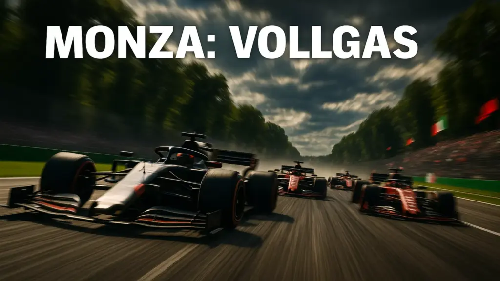 Monza High-Speed Rennen - F1 Action auf der schnellsten Strecke für Wettanalyse