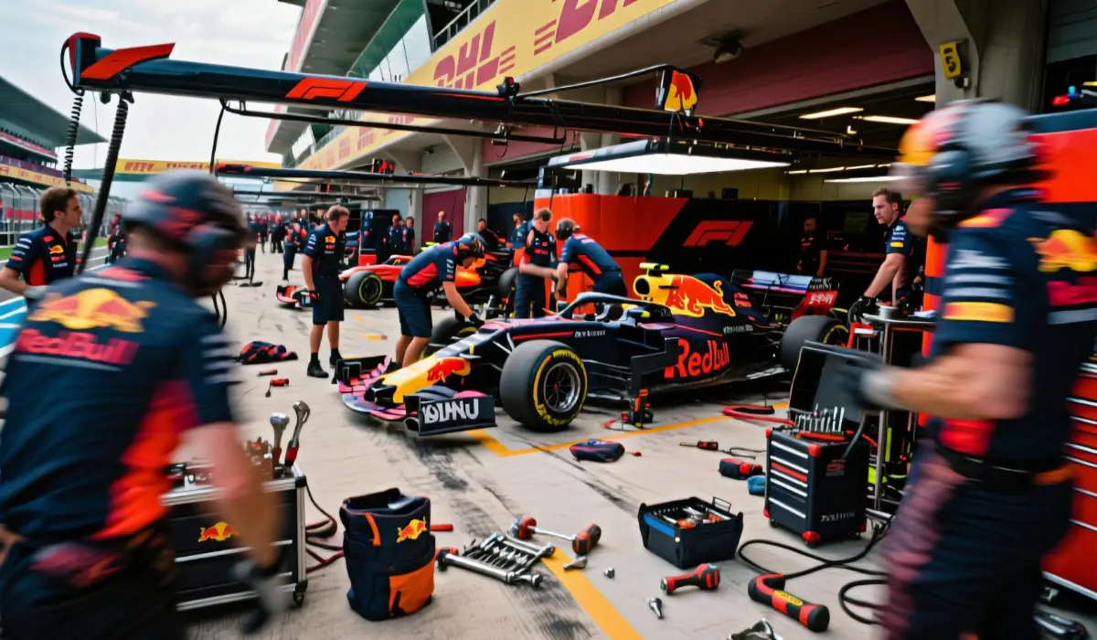 Formula 1 paddock atmosphere during race weekend